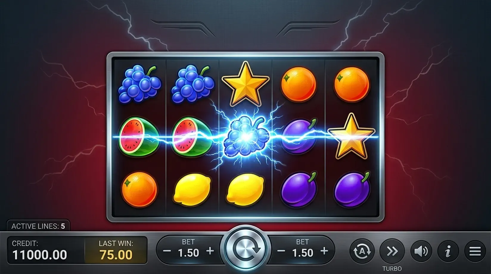 Blazing Wins: 5 lines